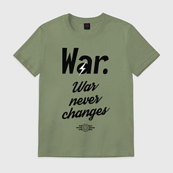 Футболка хлопковая мужская War never changes, цвет: авокадо