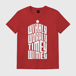 Футболка хлопковая мужская Talk Whovian To Me, цвет: красный
