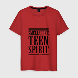 Футболка хлопковая мужская Smells like teen spirit, цвет: красный