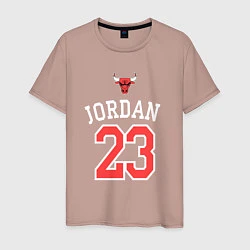 Футболка хлопковая мужская Jordan 23, цвет: пыльно-розовый