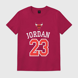 Футболка хлопковая мужская Jordan 23, цвет: маджента