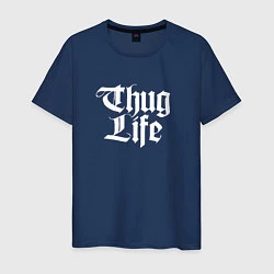 Футболка хлопковая мужская Thug Life: 2Pac, цвет: тёмно-синий