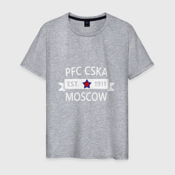 Футболка хлопковая мужская PFC CSKA Moscow, цвет: меланж