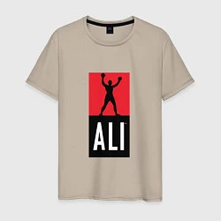 Футболка хлопковая мужская Ali by boxcluber, цвет: миндальный