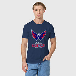 Футболка хлопковая мужская Washington Capitals, цвет: тёмно-синий — фото 2