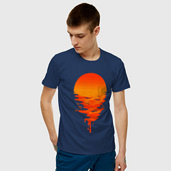 Футболка хлопковая мужская Sunset, цвет: тёмно-синий — фото 2
