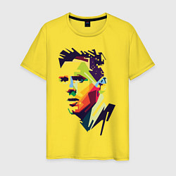 Футболка хлопковая мужская Lionel Messi: fun-art, цвет: желтый