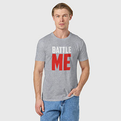 Футболка хлопковая мужская Battle Me, цвет: меланж — фото 2