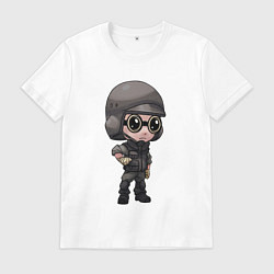 Футболка хлопковая мужская Thermite, цвет: белый