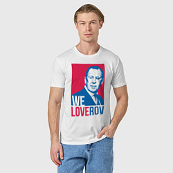 Футболка хлопковая мужская LoveRov, цвет: белый — фото 2