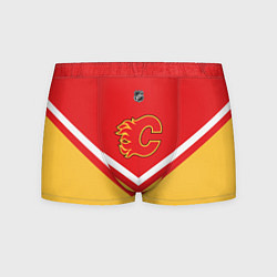Трусы-боксеры мужские NHL: Calgary Flames, цвет: 3D-принт