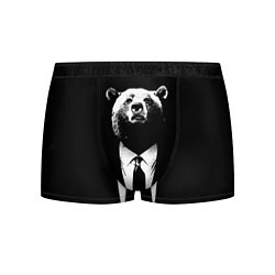 Трусы-боксеры мужские Медведь бизнесмен цвета 3D-принт — фото 1