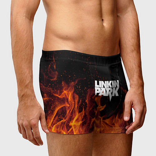 Мужские трусы Linkin Park: Hell Flame / 3D-принт – фото 3