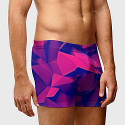 Трусы-боксеры мужские Violet polygon, цвет: 3D-принт — фото 2