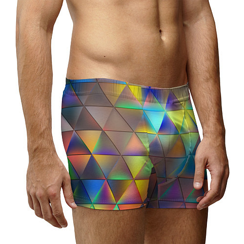 Мужские трусы Разноцветные треугольники / 3D-принт – фото 3