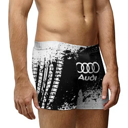 Трусы-боксеры мужские Audi: Black Spray, цвет: 3D-принт — фото 2
