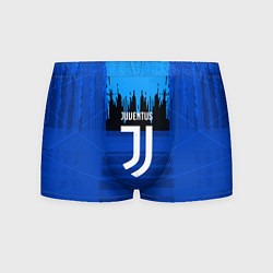 Трусы-боксеры мужские FC Juventus: Blue Abstract, цвет: 3D-принт