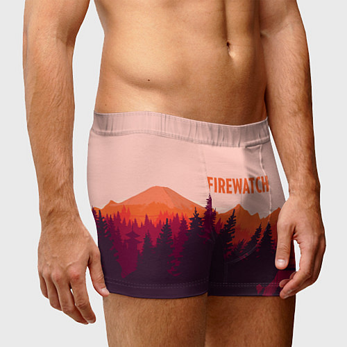 Мужские трусы Firewatch: Orange Style / 3D-принт – фото 3
