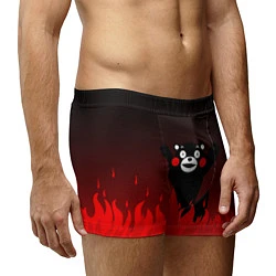 Трусы-боксеры мужские Kumamon: Hell Flame, цвет: 3D-принт — фото 2
