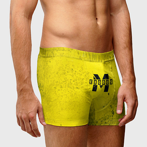 Мужские трусы Metro Exodus: Yellow Grunge / 3D-принт – фото 3