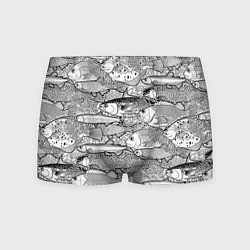 Трусы-боксеры мужские Рыбы графика, цвет: 3D-принт