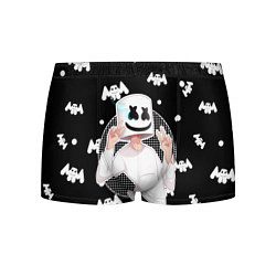 Трусы-боксеры мужские Marshmello: Black Gang, цвет: 3D-принт