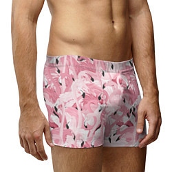 Трусы-боксеры мужские Розовый фламинго, цвет: 3D-принт — фото 2