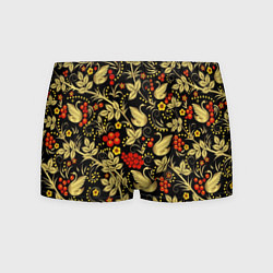 Мужские трусы Хохлома золотые лебеди