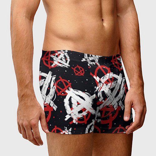 Мужские трусы Анархия - паттерн / 3D-принт – фото 3