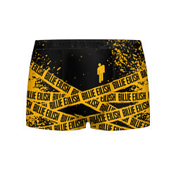 Трусы-боксеры мужские BILLIE EILISH: Yellow & Black Tape, цвет: 3D-принт