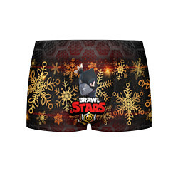 Трусы-боксеры мужские Новогодний BRAWL STARS CROW, цвет: 3D-принт
