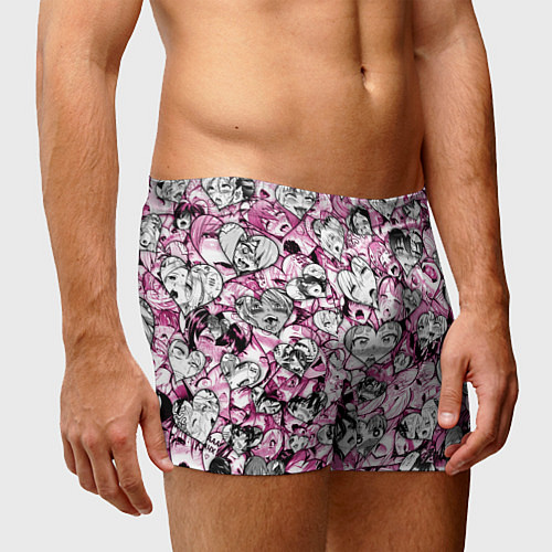 Мужские трусы Ahegao валентинки / 3D-принт – фото 3