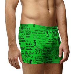 Трусы-боксеры мужские GREEN BILLIE EILISH, цвет: 3D-принт — фото 2