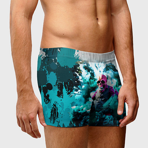 Мужские трусы Череп в дыму / 3D-принт – фото 3