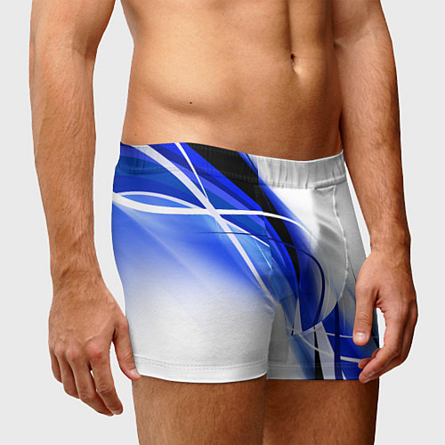 Мужские трусы GEOMETRY STRIPES BLUE / 3D-принт – фото 3