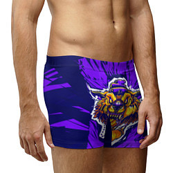 Трусы-боксеры мужские Граффити Лев фиолетовый, цвет: 3D-принт — фото 2