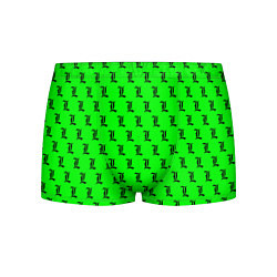 Трусы-боксеры мужские Эл паттерн зеленый, цвет: 3D-принт