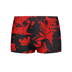 Трусы-боксеры мужские Красный Мрамор, цвет: 3D-принт