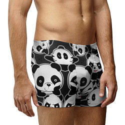 Трусы-боксеры мужские Смешные панды, цвет: 3D-принт — фото 2