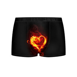 Трусы-боксеры мужские Пламенное сердце, цвет: 3D-принт