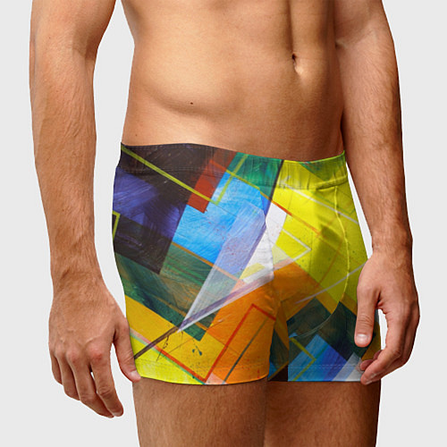 Мужские трусы Геометрический хаос / 3D-принт – фото 3