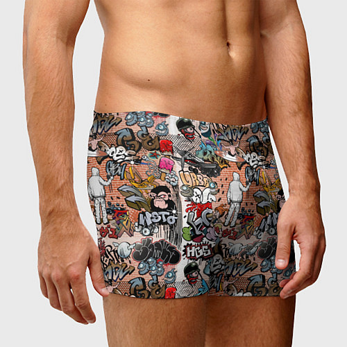 Мужские трусы Граффити / 3D-принт – фото 3