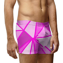 Трусы-боксеры мужские Осколки розового стекла, цвет: 3D-принт — фото 2