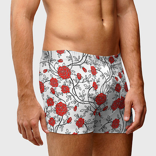 Мужские трусы Цветы / 3D-принт – фото 3