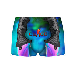Трусы-боксеры мужские CS GO blue gem, цвет: 3D-принт