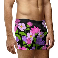 Трусы-боксеры мужские Ночные цветы, цвет: 3D-принт — фото 2