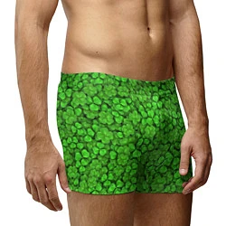 Трусы-боксеры мужские Зелёный клевер, цвет: 3D-принт — фото 2