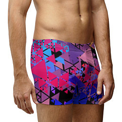Трусы-боксеры мужские Треугольники, цвет: 3D-принт — фото 2