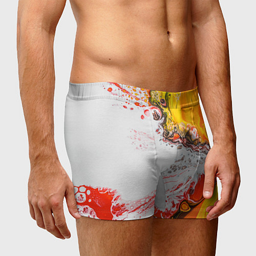 Мужские трусы Рисунок желтой краской / 3D-принт – фото 3