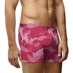 Трусы-боксеры мужские Розовые фламинго, цвет: 3D-принт — фото 2